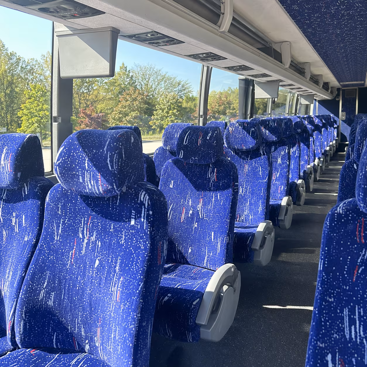 56 passenger charter bus interior