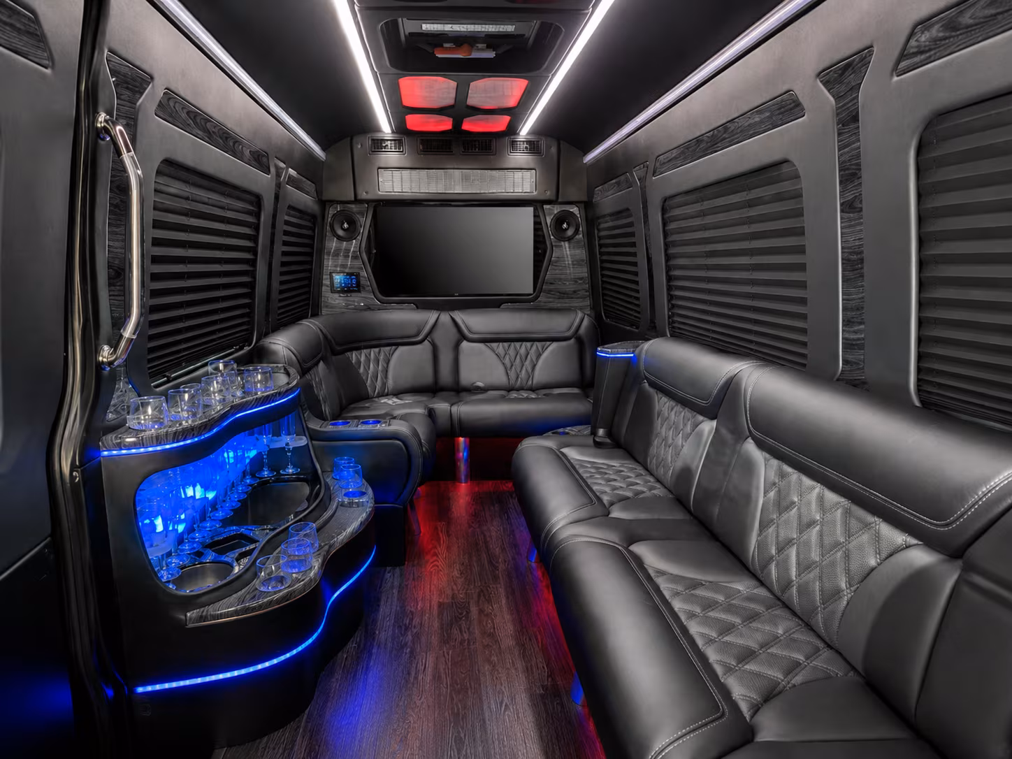 nashua 15 passenger party bus interior