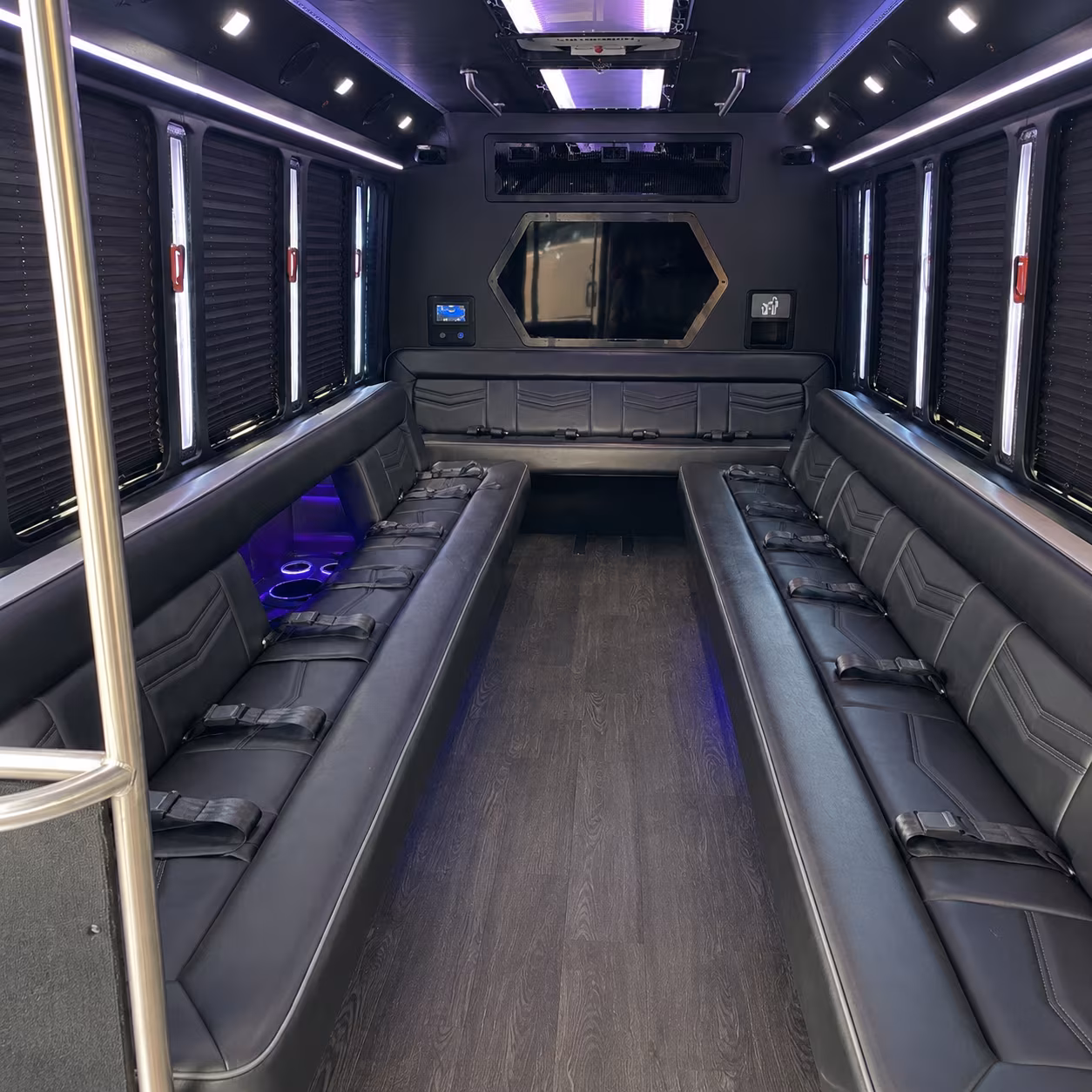 nashua 18 passenger party bus interior