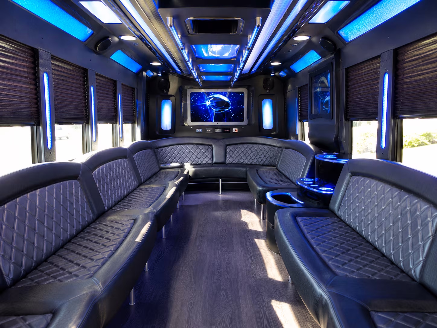 nashua 28 passenger party bus inside