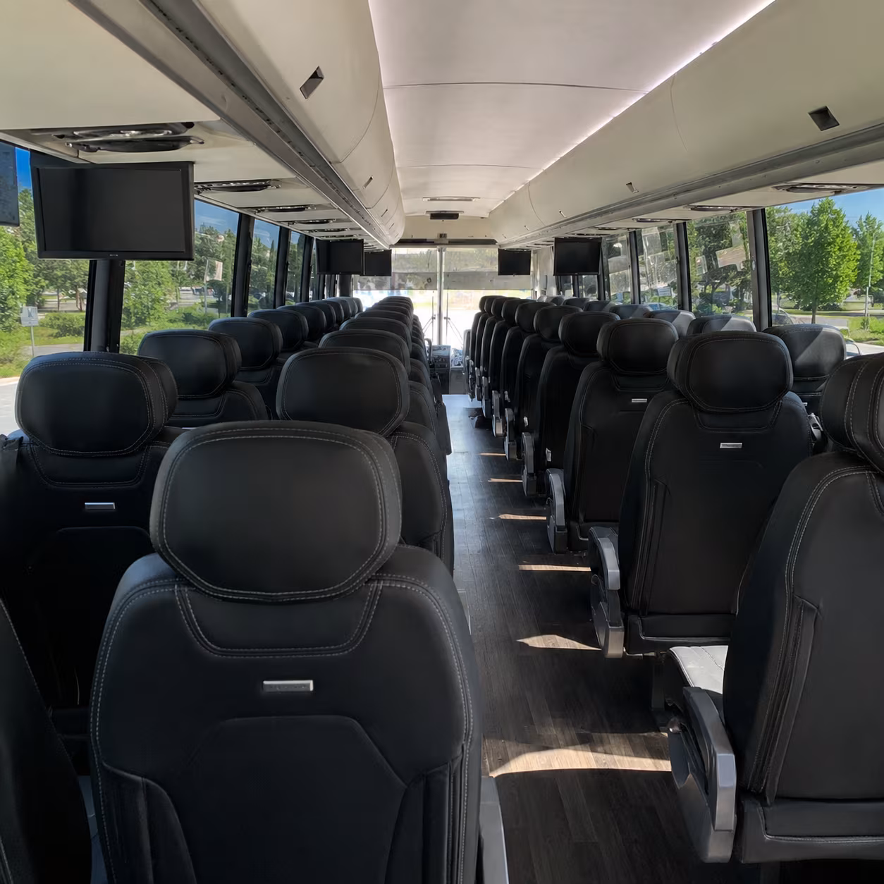 nashua charter bus rental interior
